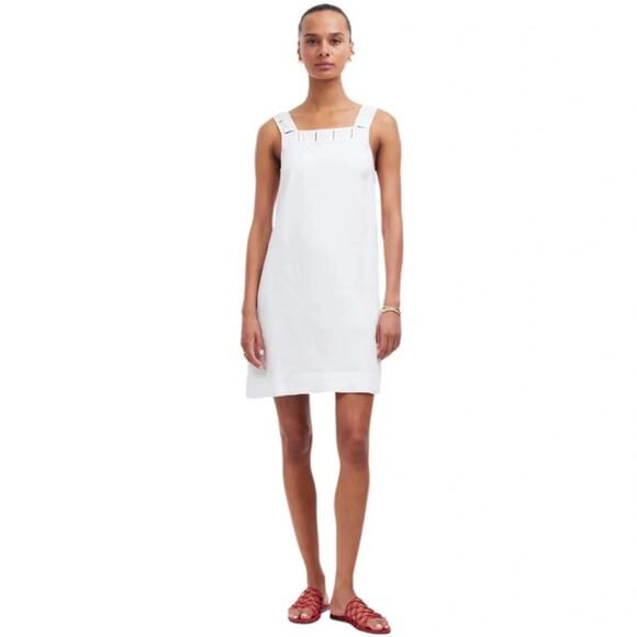 Madewell Embroidered Tank Mini Dress in Linen Size 14 NWT - Picture 1 of 8